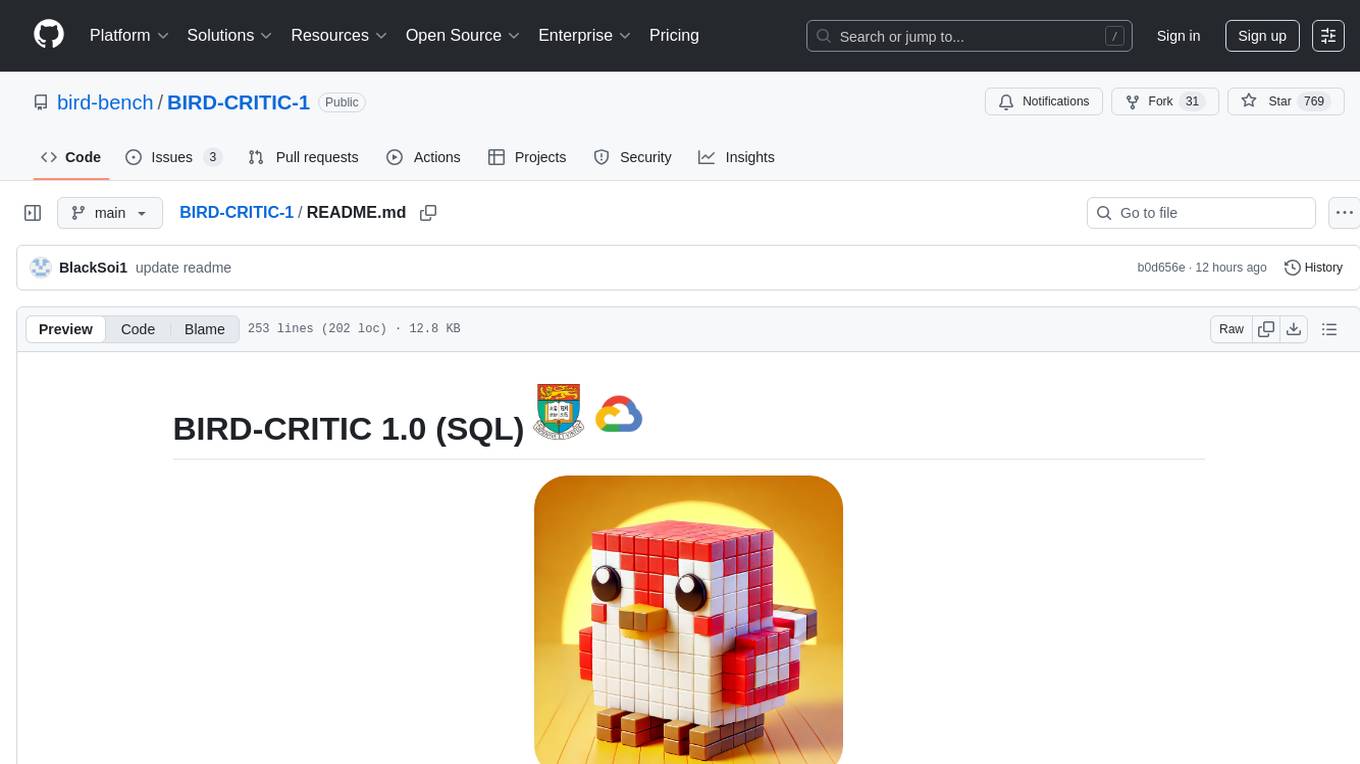 BIRD-CRITIC-1 Screenshot