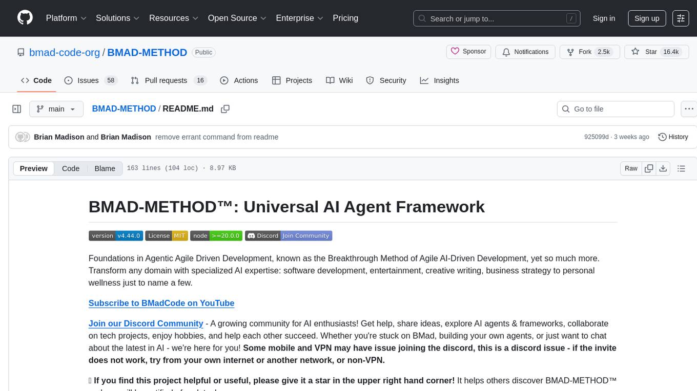 BMAD-METHOD Screenshot
