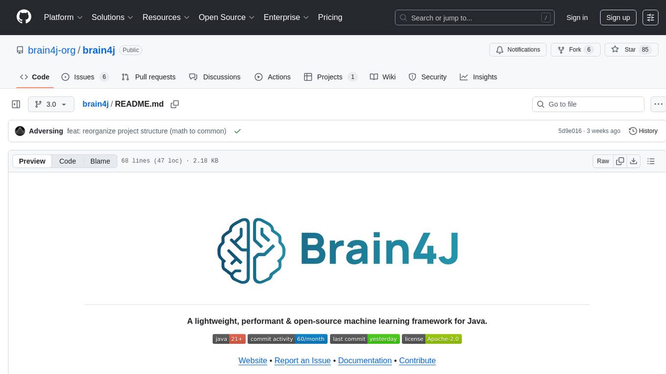 brain4j Screenshot