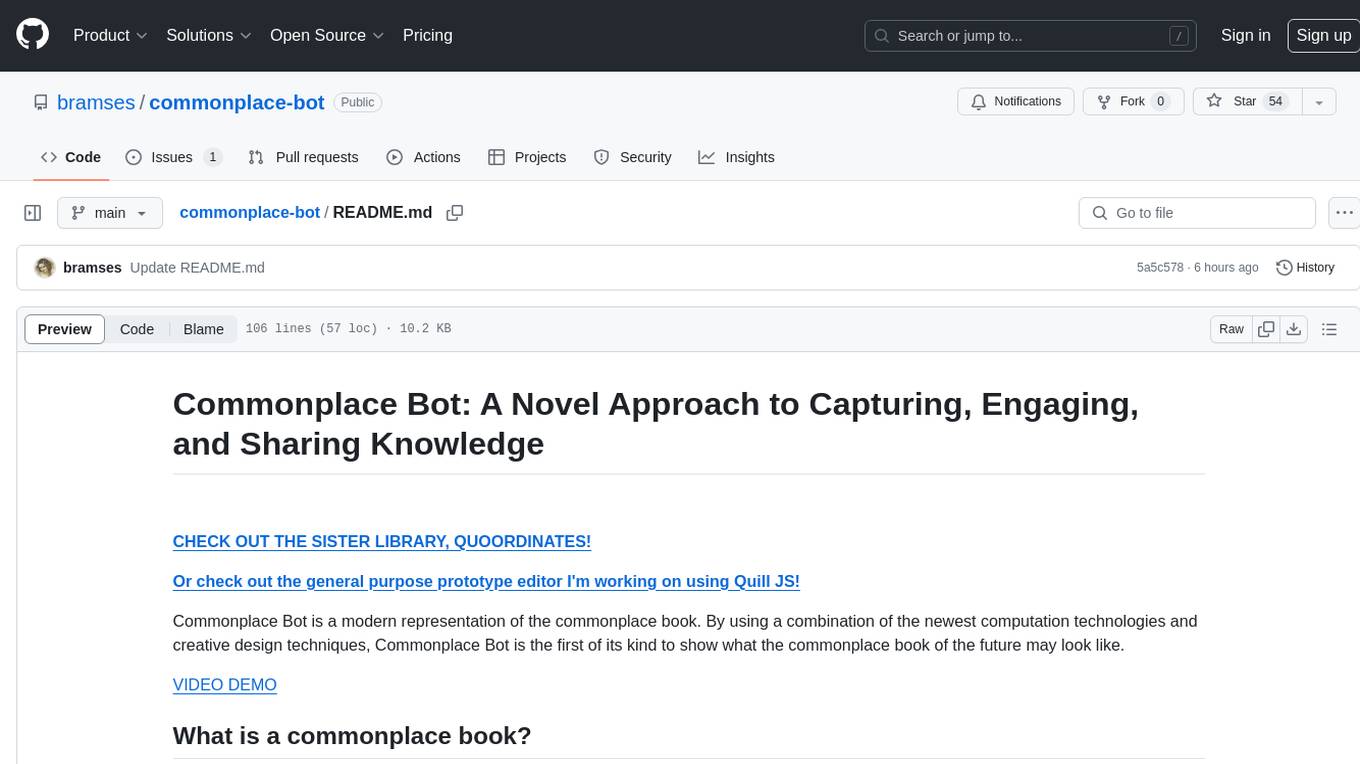 commonplace-bot Screenshot