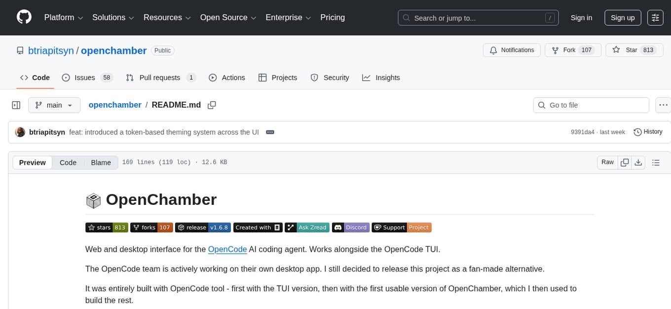 openchamber Screenshot