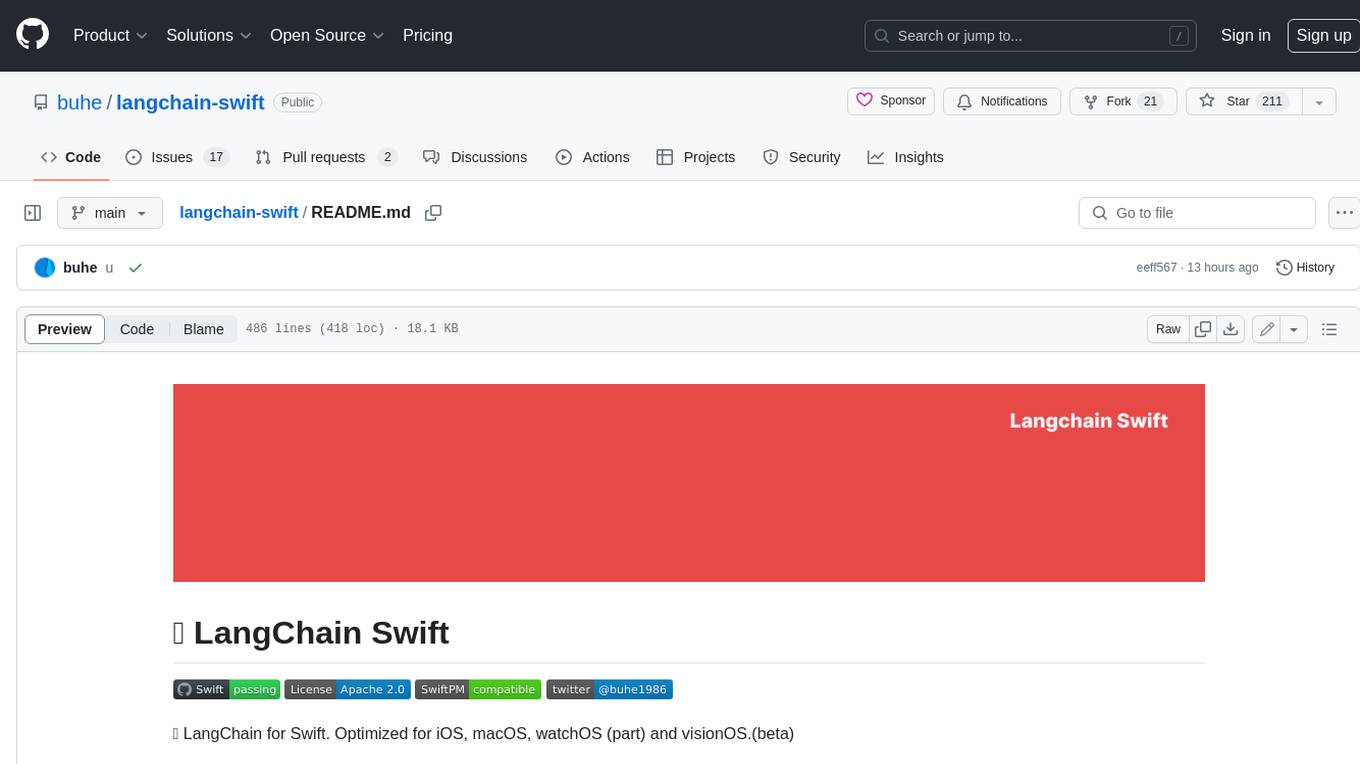 langchain-swift Screenshot