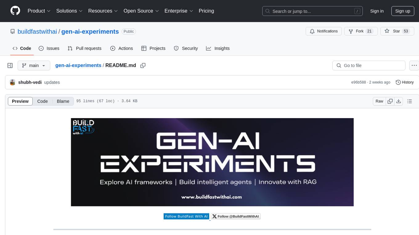 gen-ai-experiments Screenshot