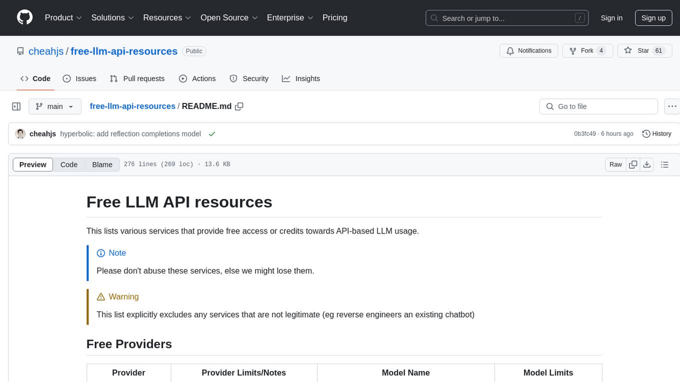 free-llm-api-resources Screenshot