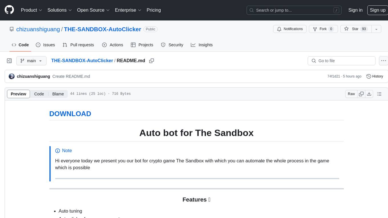 THE-SANDBOX-AutoClicker Screenshot