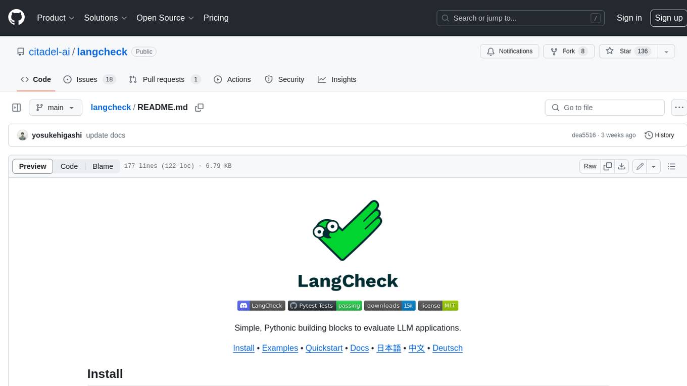 langcheck Screenshot