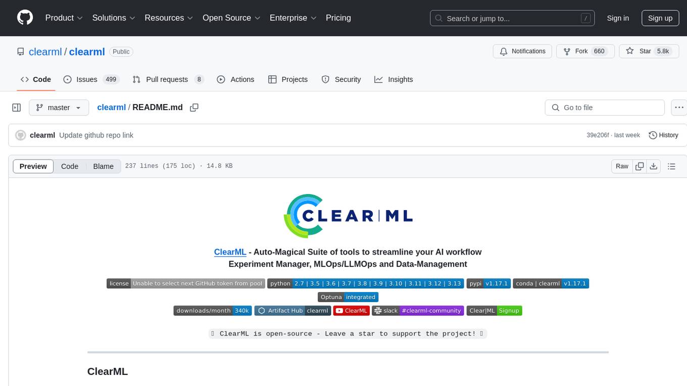 clearml Screenshot