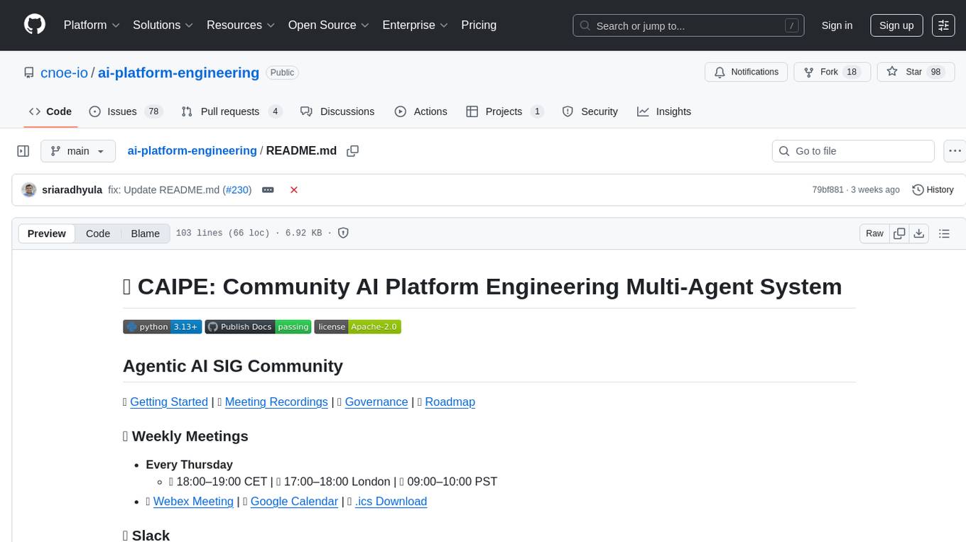ai-platform-engineering Screenshot