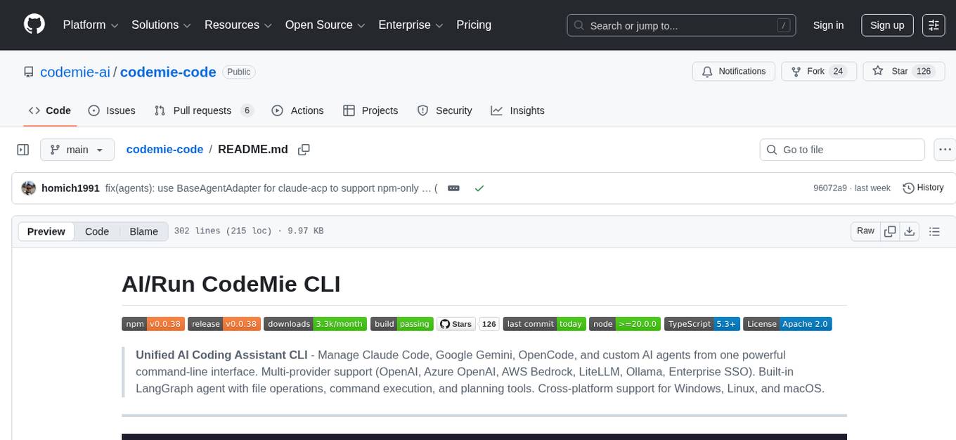 codemie-code Screenshot