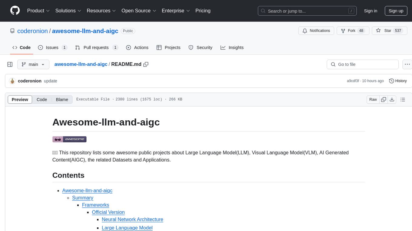 awesome-llm-and-aigc Screenshot