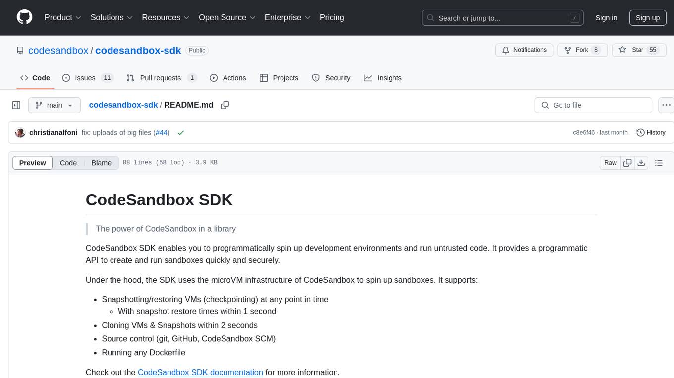 codesandbox-sdk Screenshot