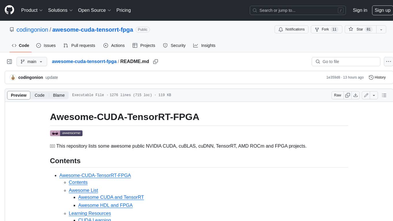 awesome-cuda-tensorrt-fpga Screenshot