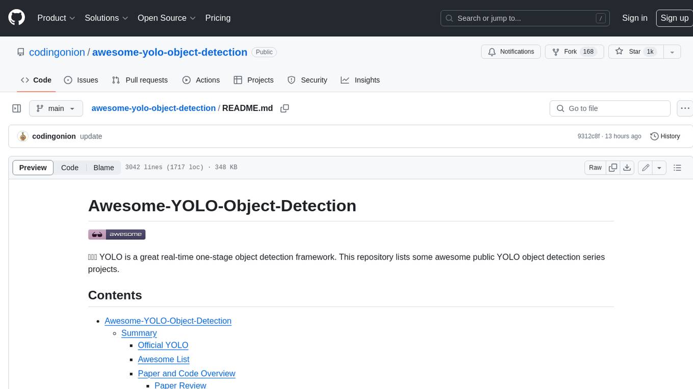 awesome-yolo-object-detection Screenshot