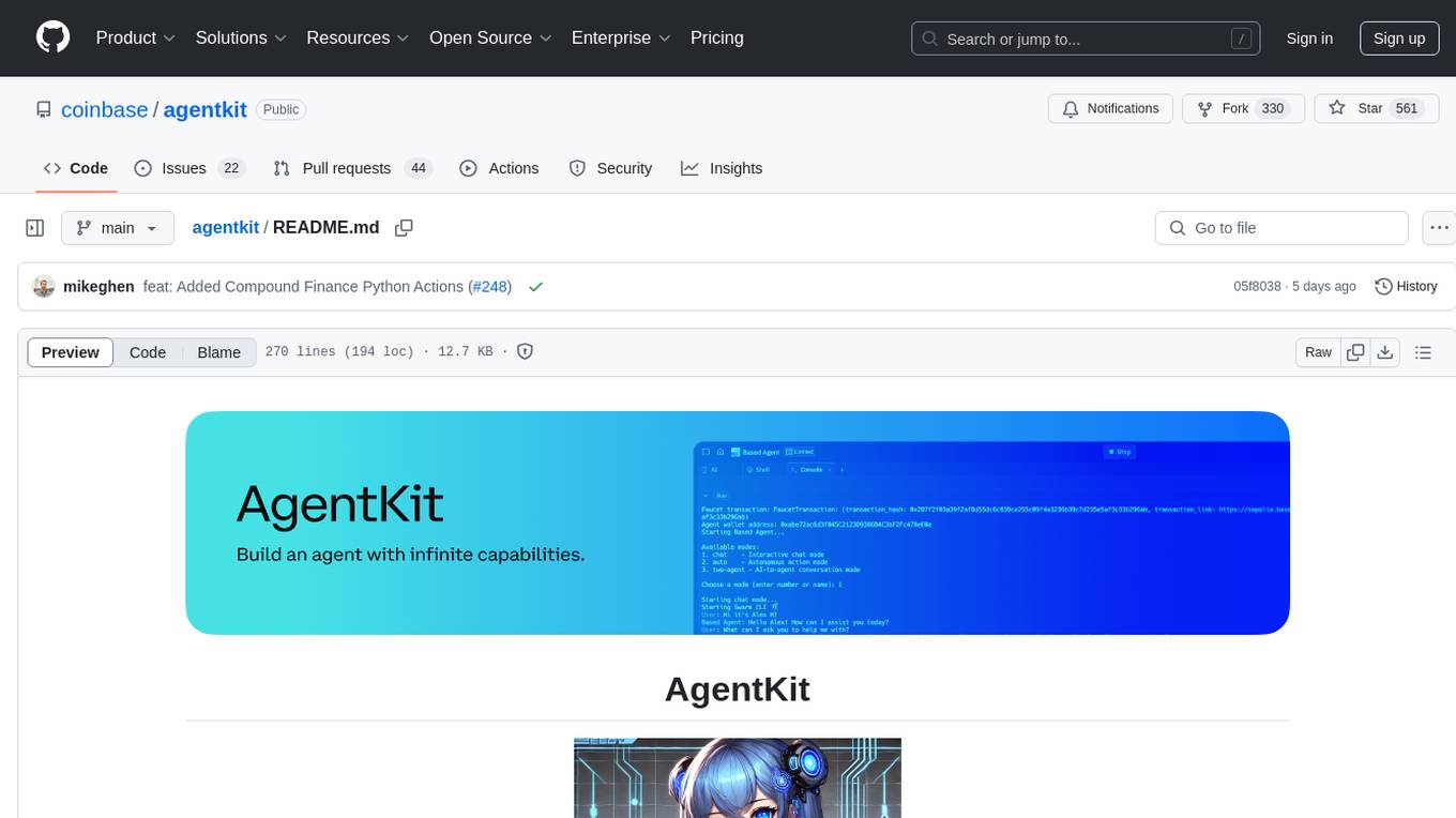 agentkit Screenshot