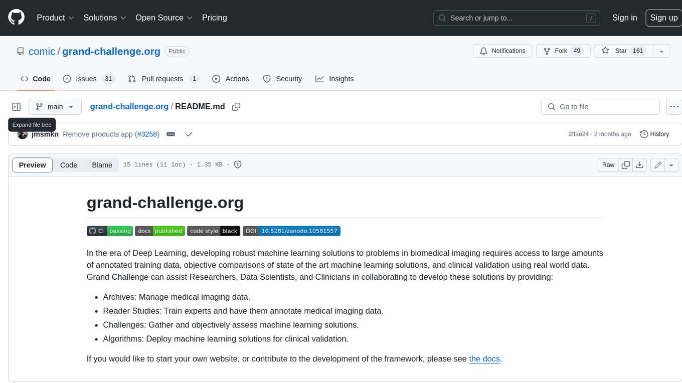 grand-challenge.org Screenshot