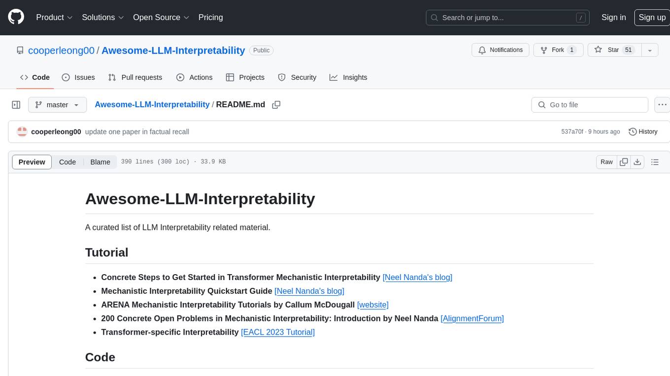 Awesome-LLM-Interpretability Screenshot