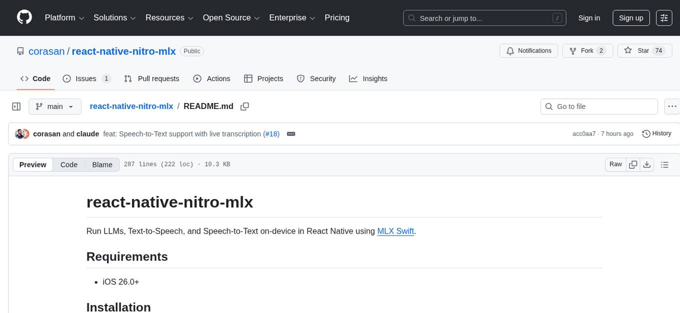 react-native-nitro-mlx Screenshot