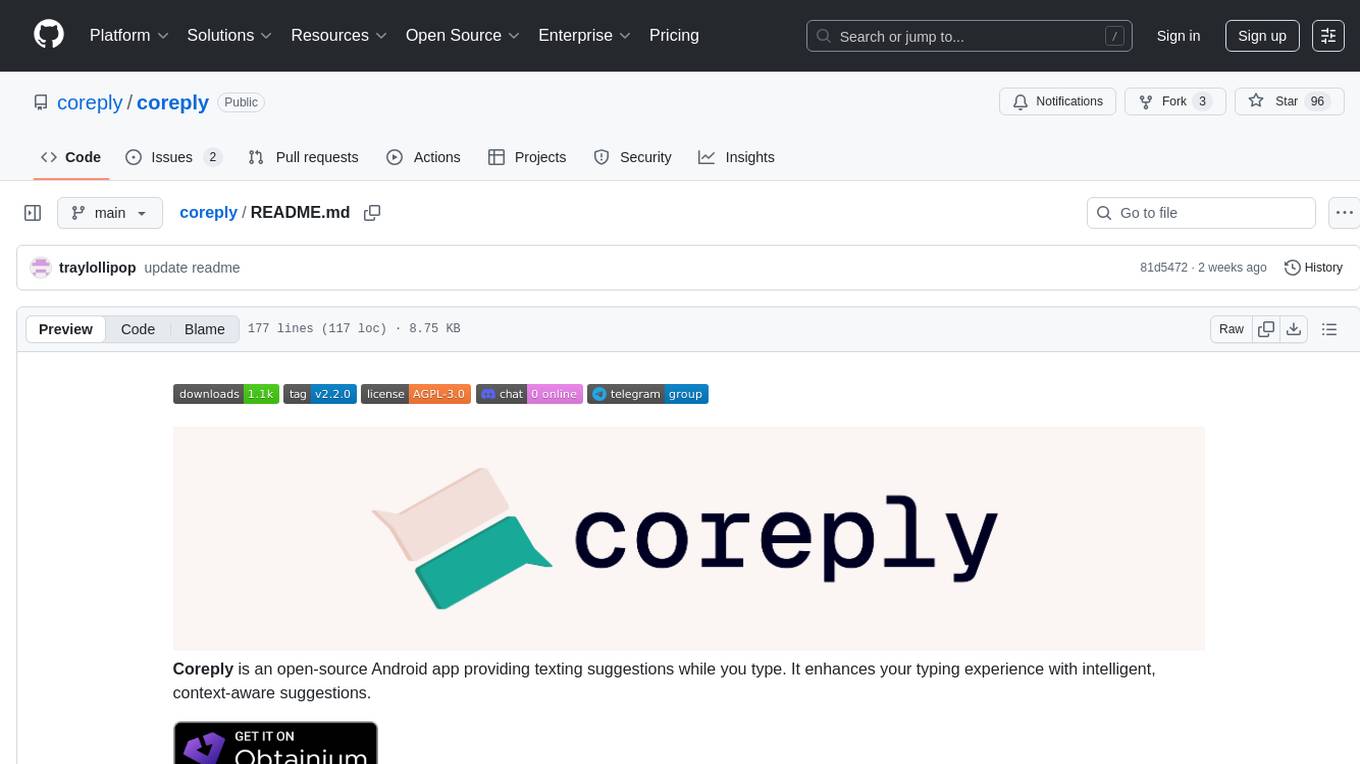 coreply Screenshot