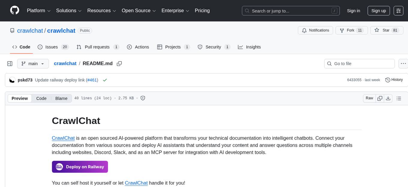 crawlchat Screenshot