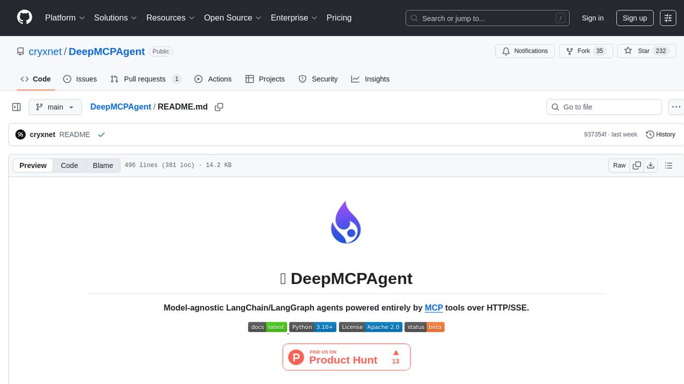 DeepMCPAgent Screenshot
