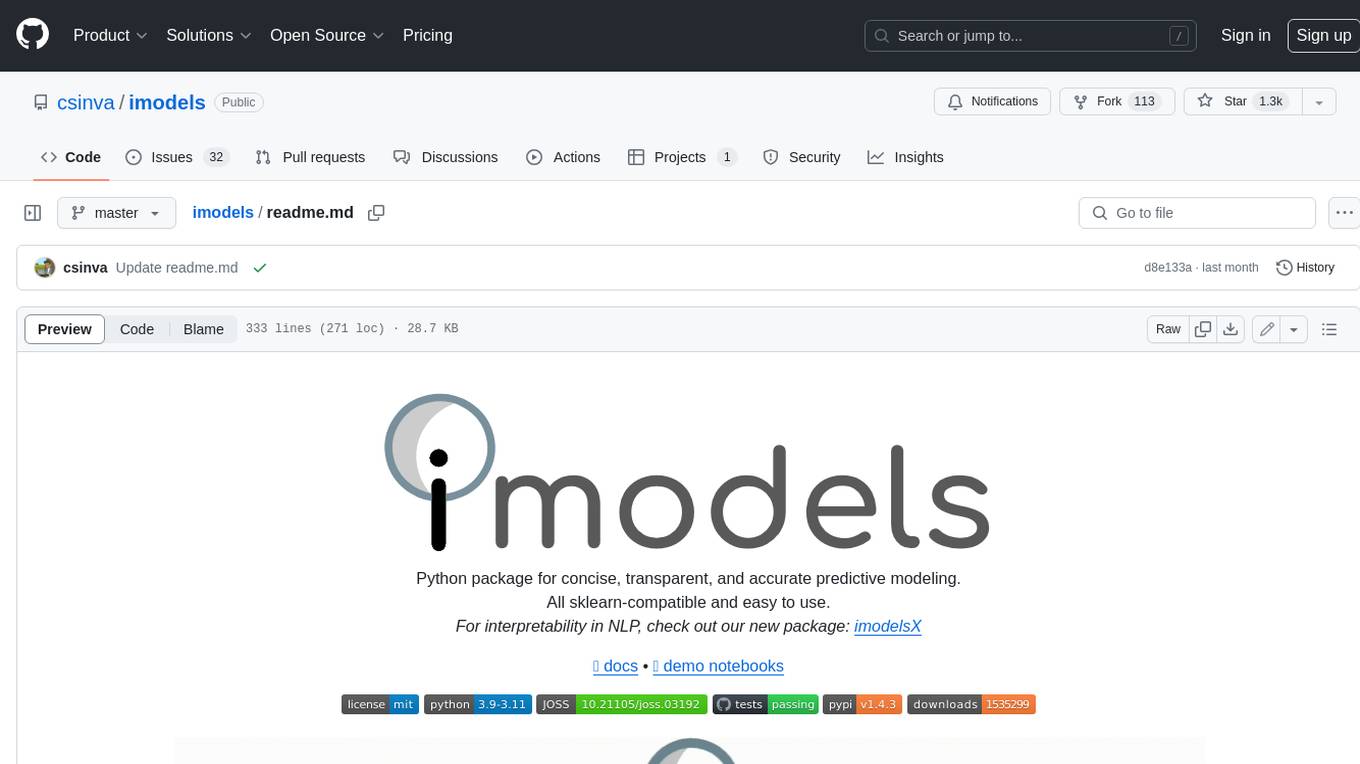 imodels Screenshot