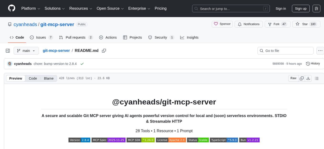 git-mcp-server Screenshot