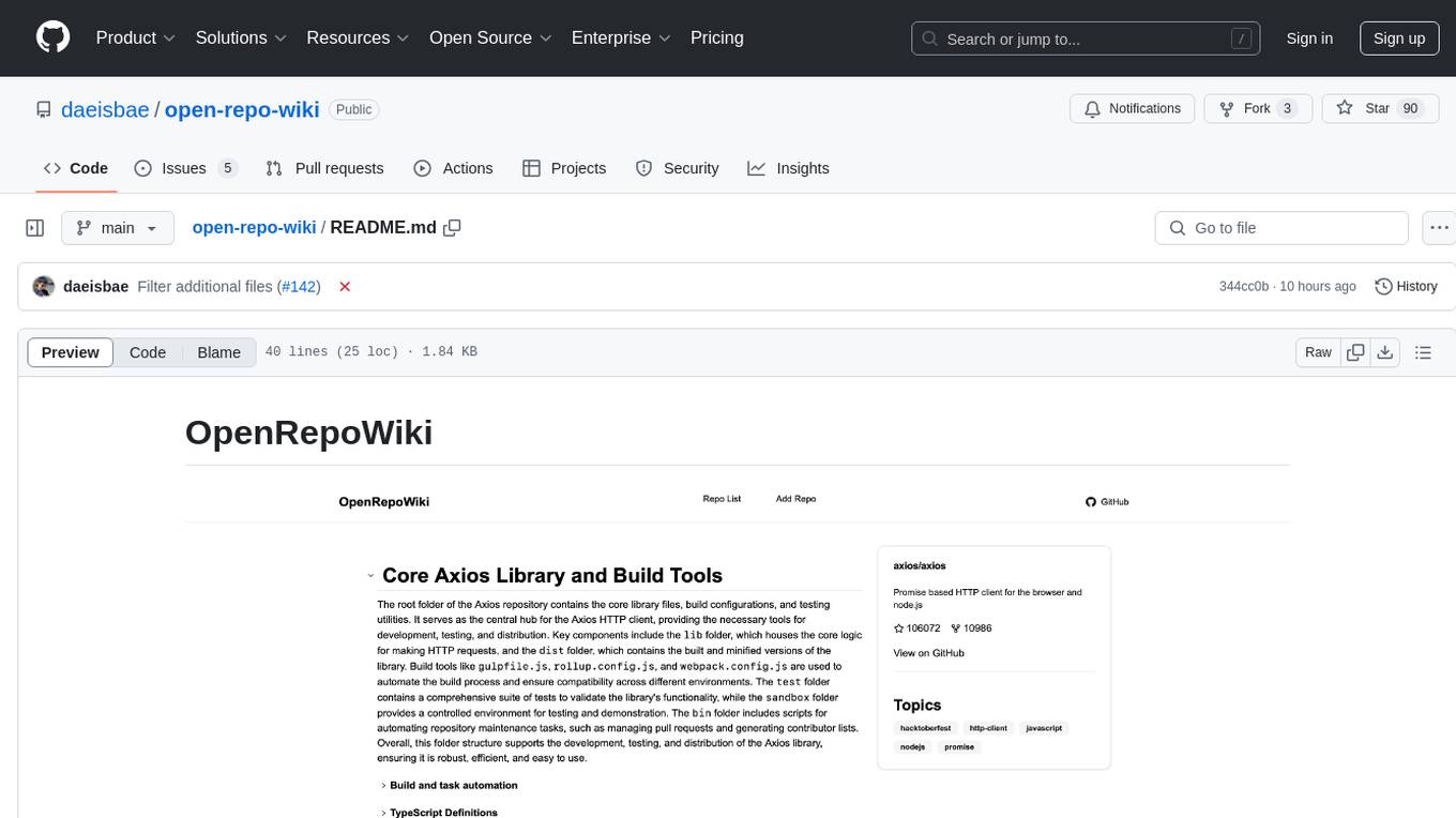 open-repo-wiki Screenshot