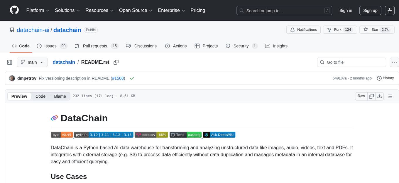 datachain Screenshot
