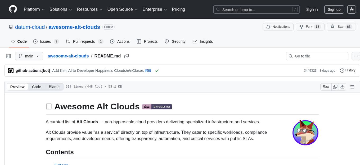 awesome-alt-clouds Screenshot