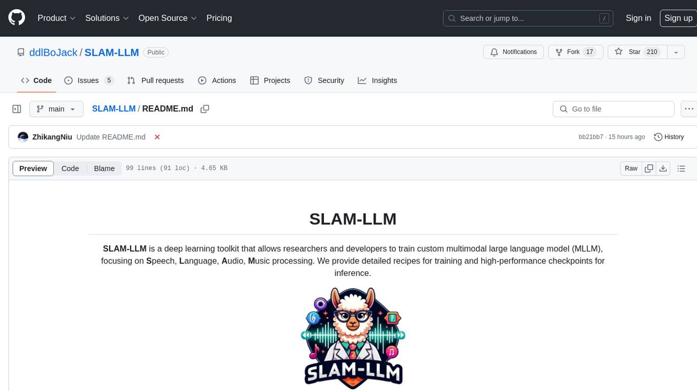 SLAM-LLM Screenshot