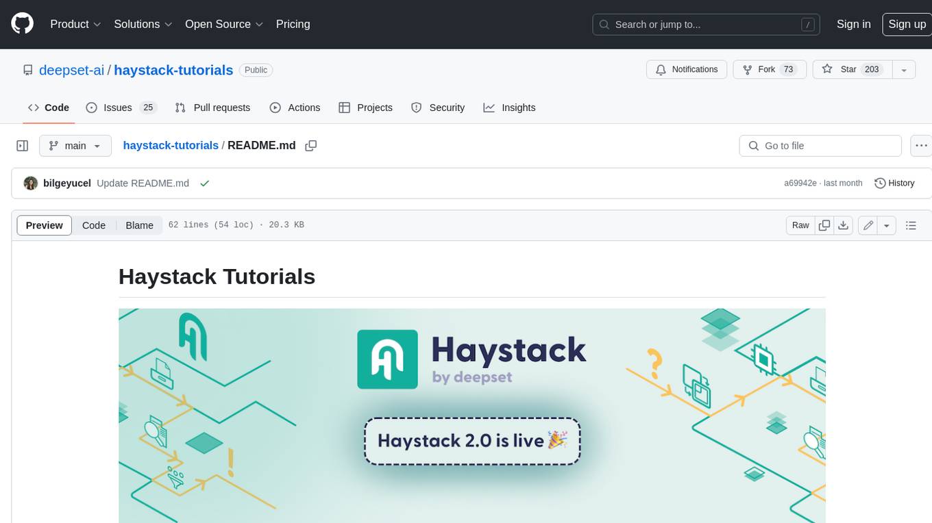 haystack-tutorials Screenshot