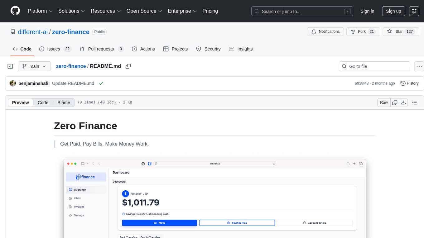 zero-finance Screenshot
