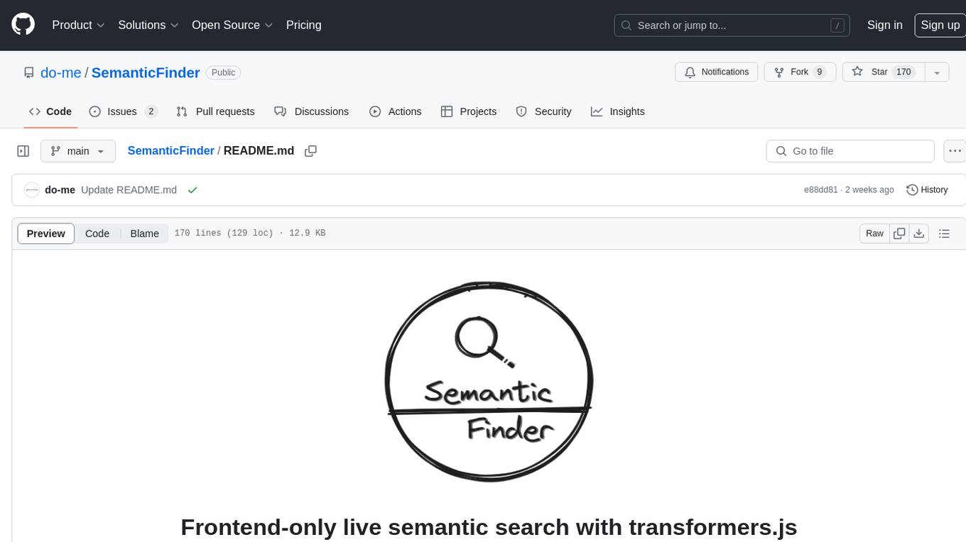 SemanticFinder Screenshot