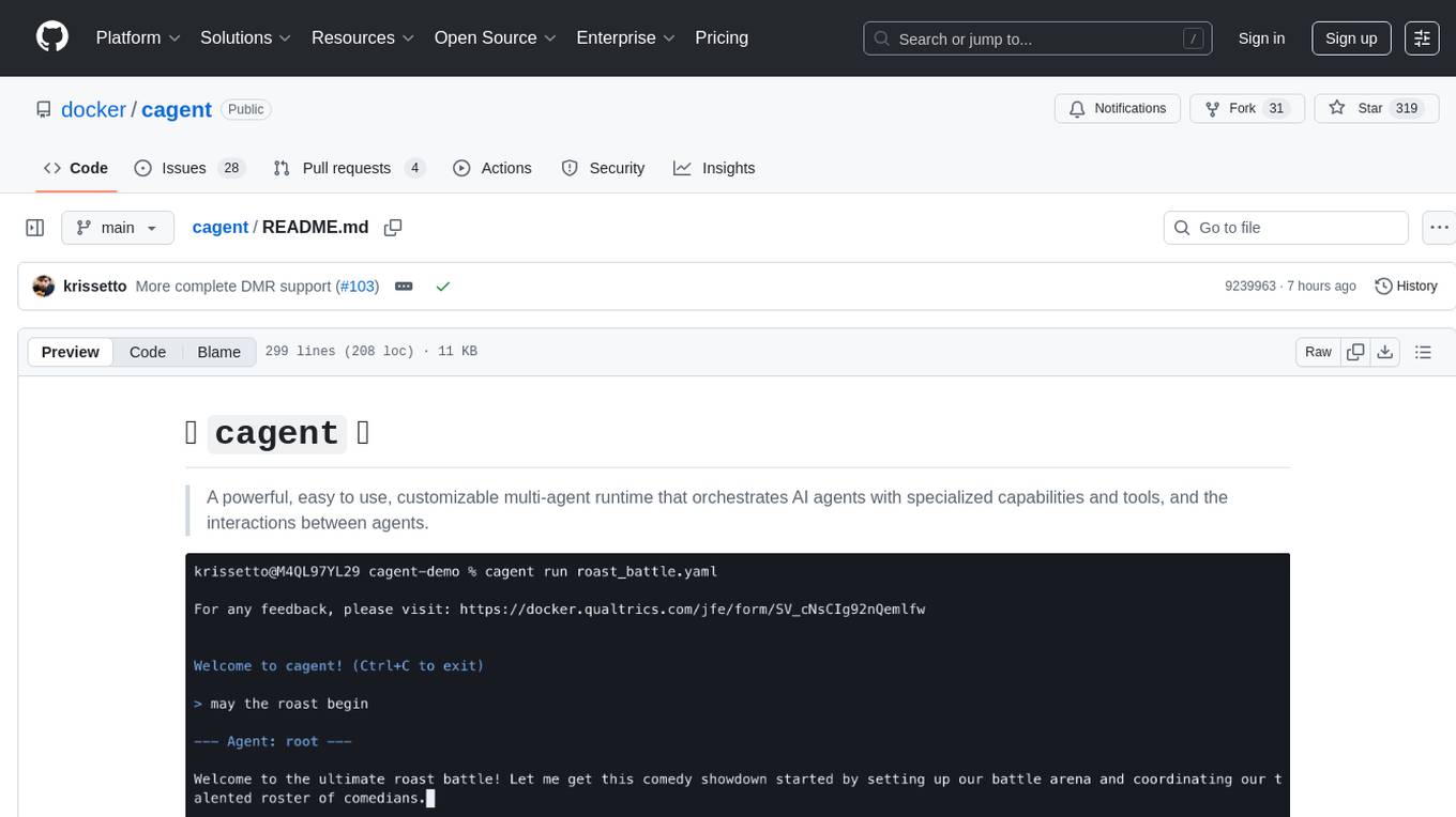 cagent Screenshot