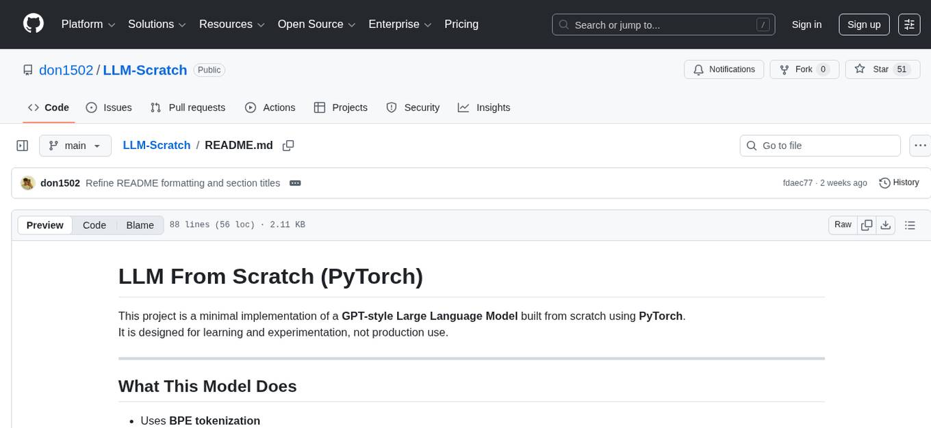 LLM-Scratch Screenshot