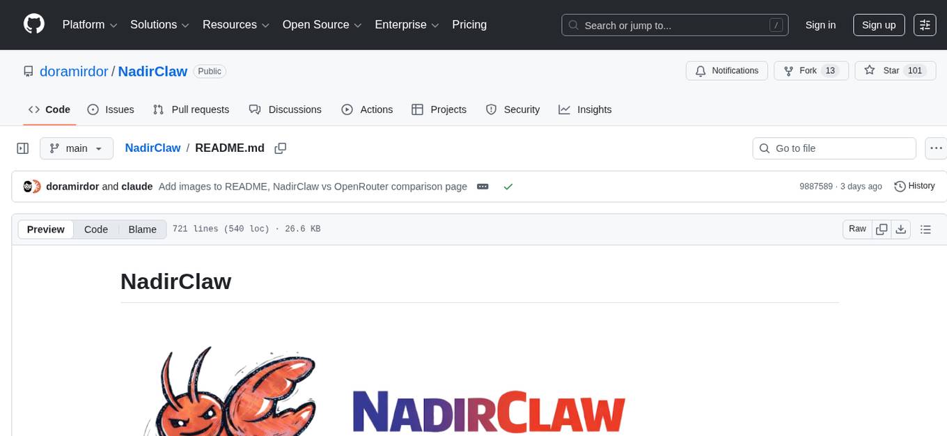 NadirClaw Screenshot