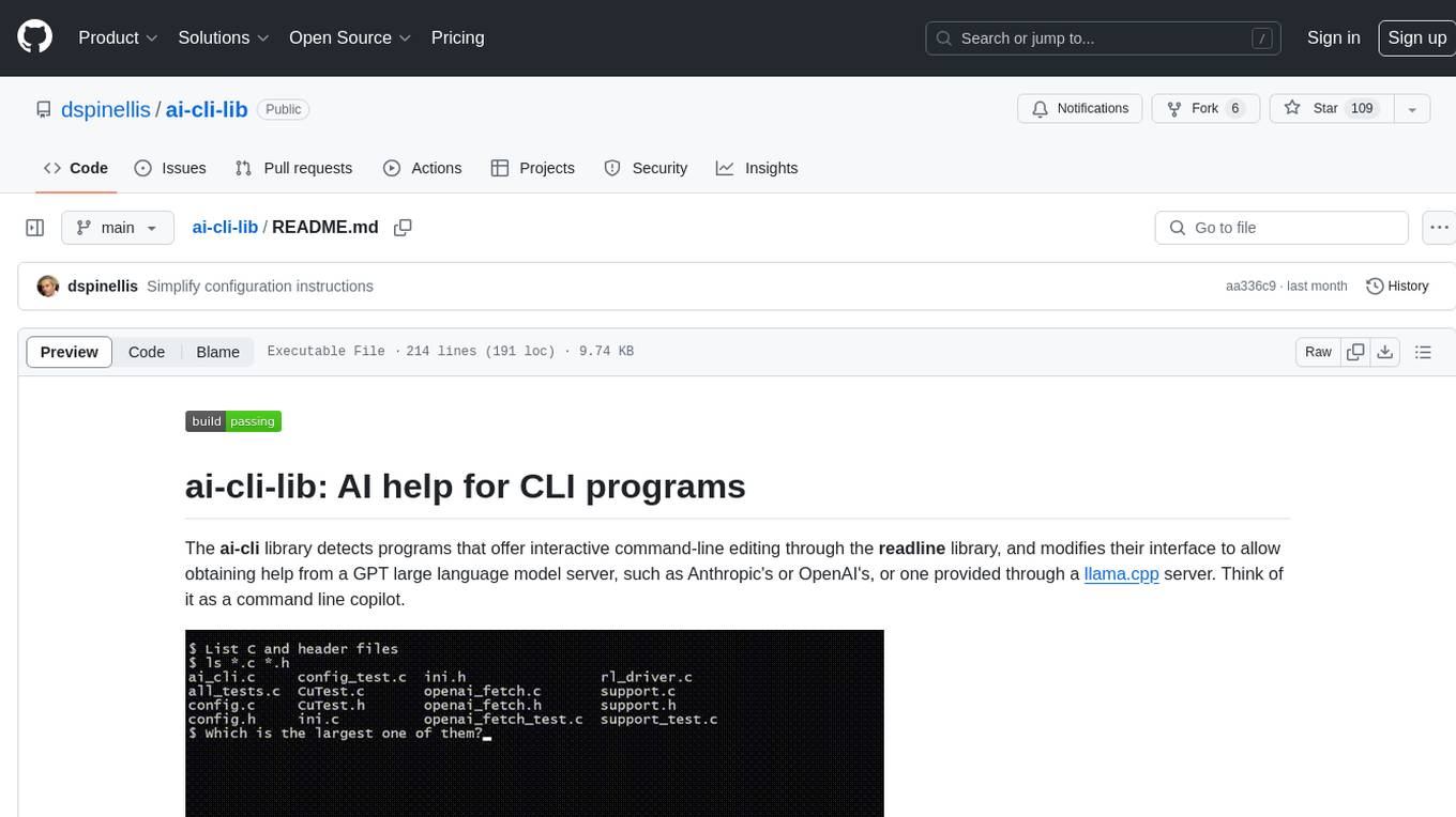 ai-cli-lib Screenshot