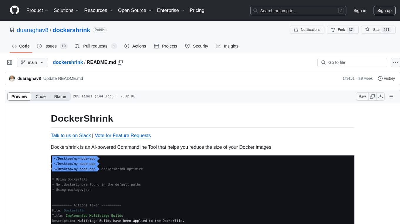 dockershrink Screenshot