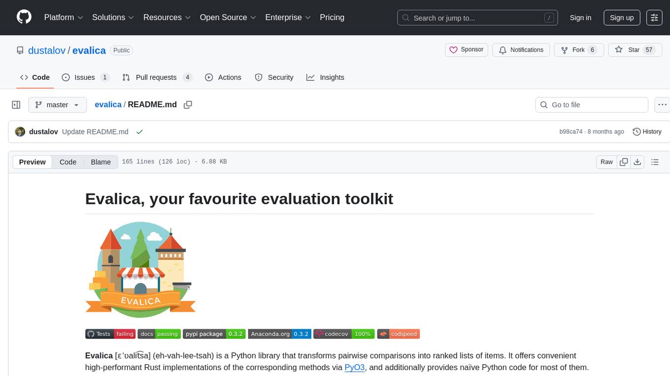 evalica Screenshot