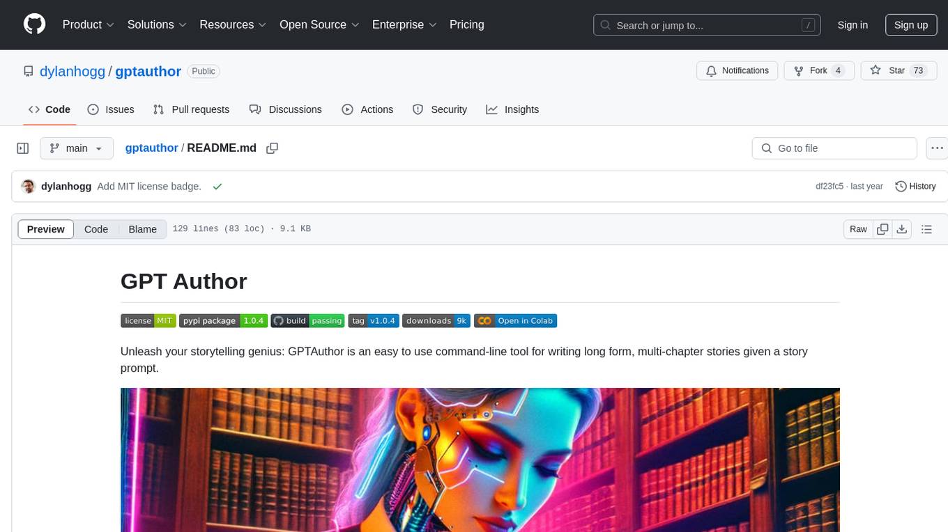 gptauthor Screenshot