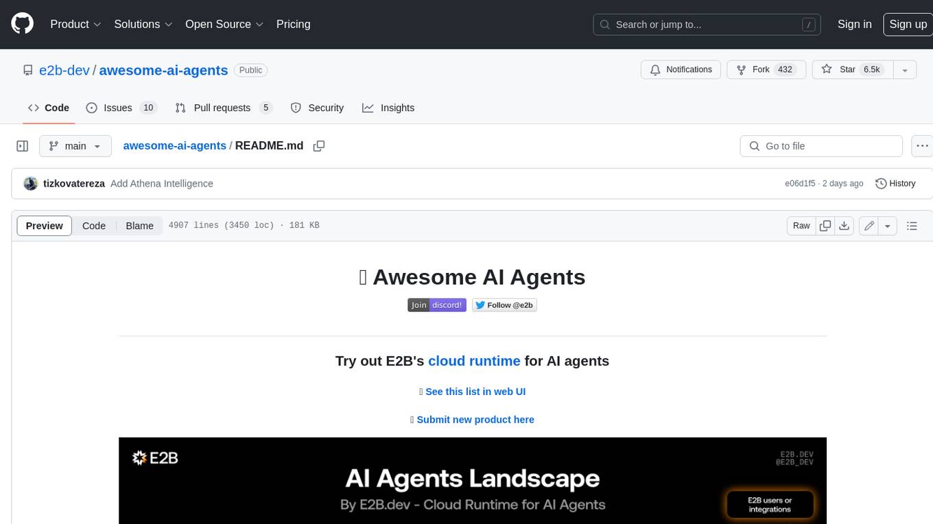 awesome-ai-agents Screenshot