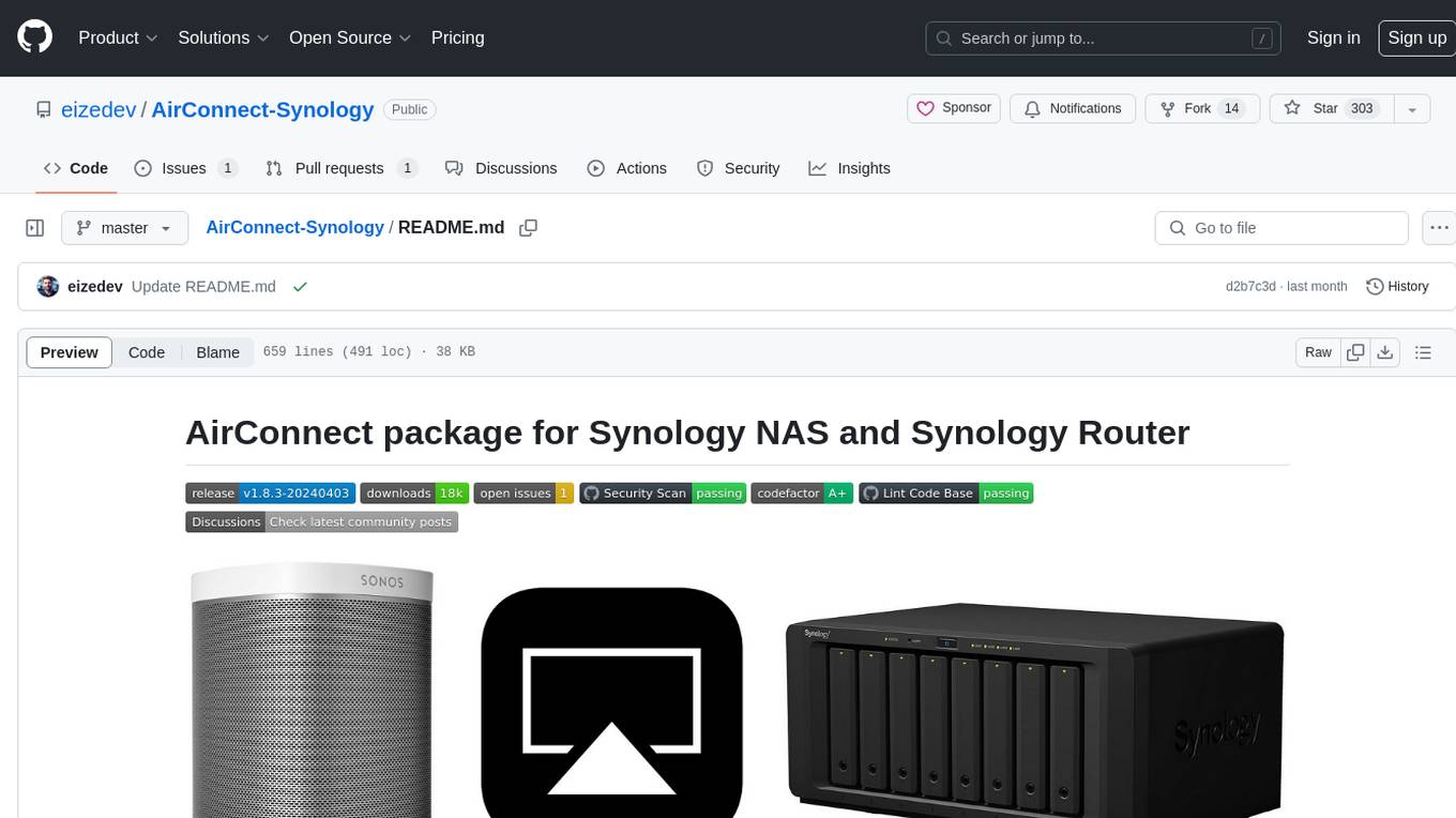 AirConnect-Synology Screenshot