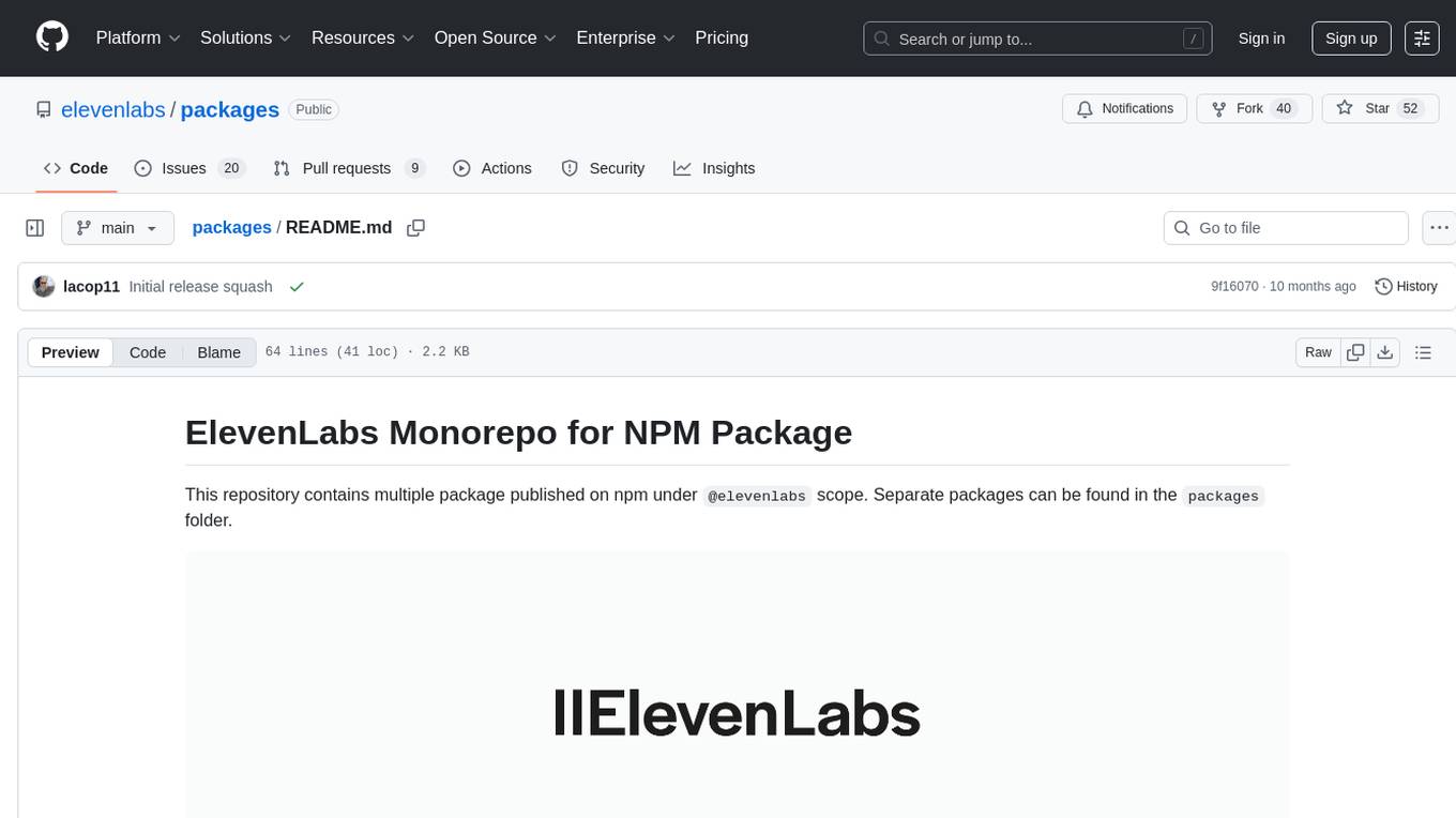 packages Screenshot
