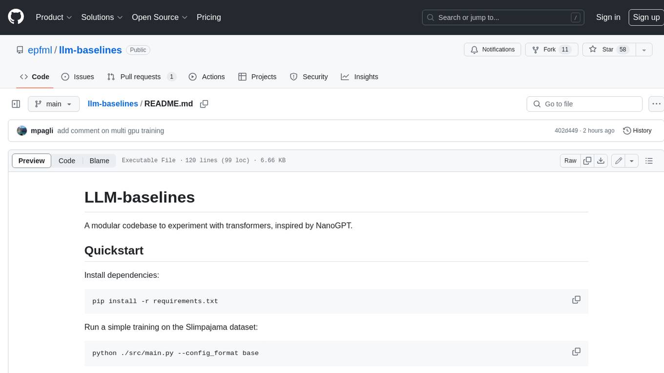 llm-baselines Screenshot