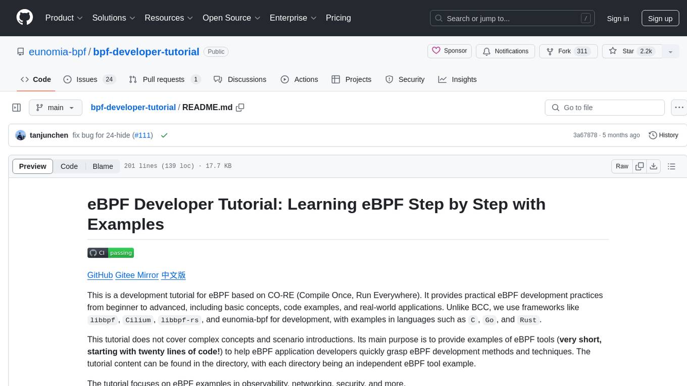 bpf-developer-tutorial Screenshot