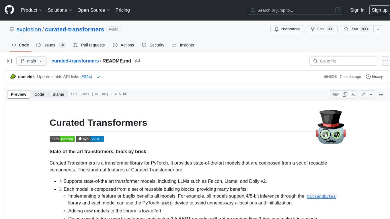 curated-transformers Screenshot