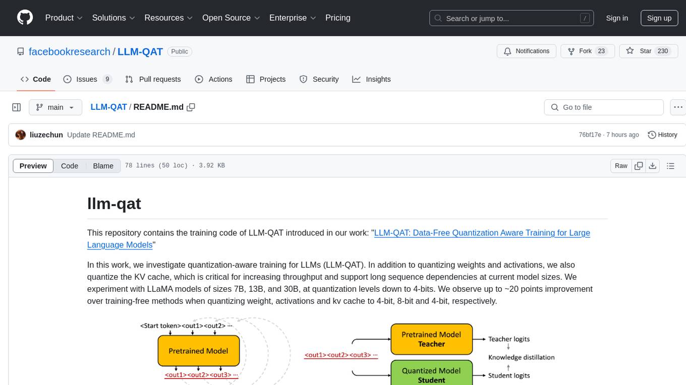 LLM-QAT Screenshot