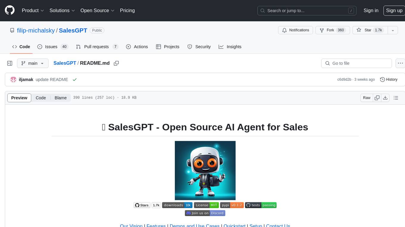 SalesGPT Screenshot