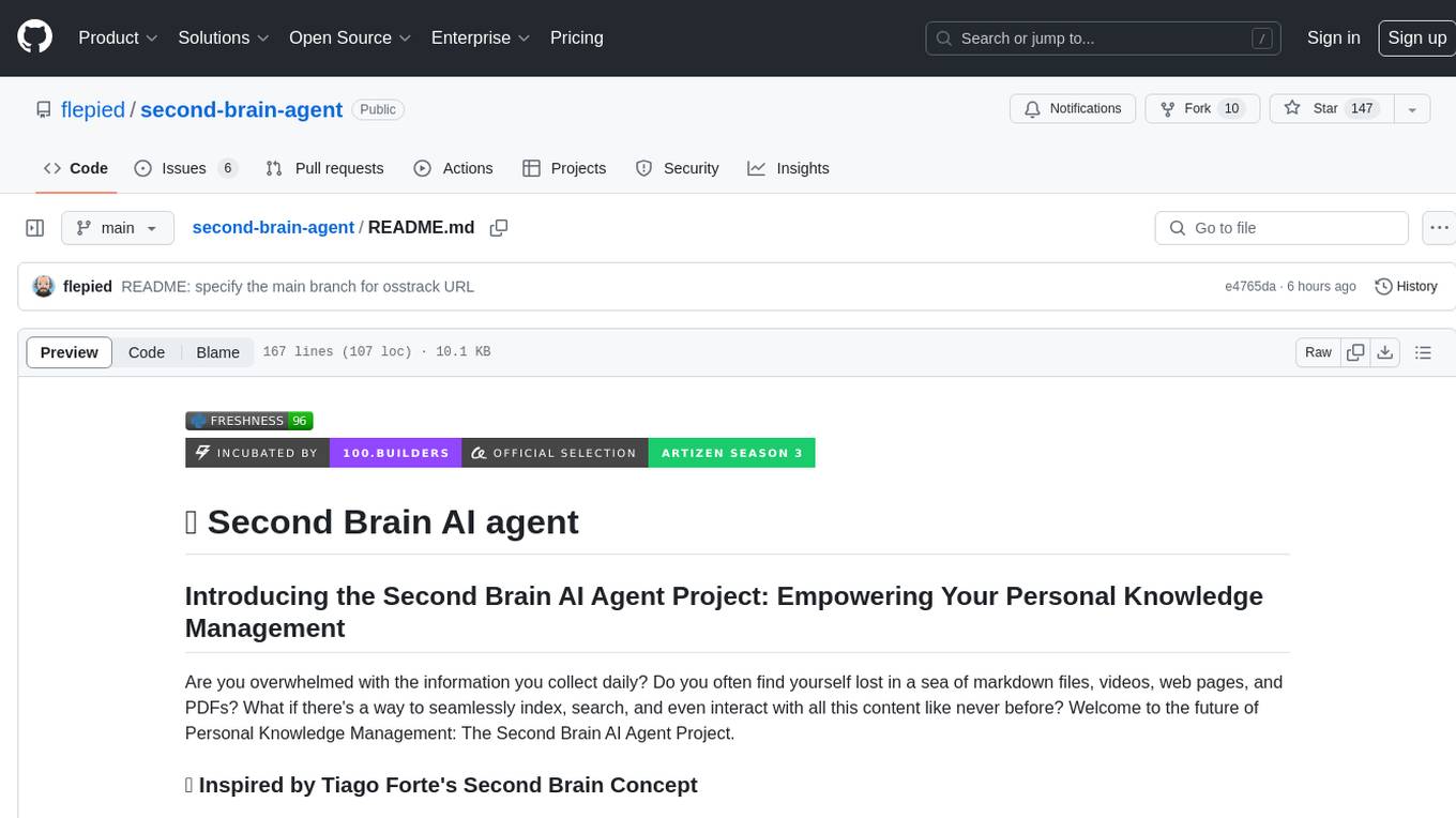 second-brain-agent Screenshot