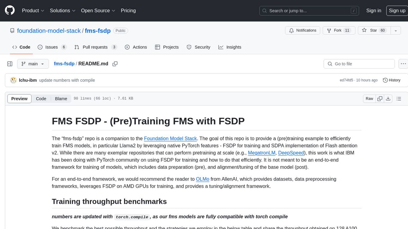 fms-fsdp Screenshot